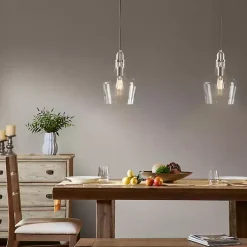 Kirklands Home Chandeliers & Pendant Lighting|Glass Avalon Pendant Light Silver