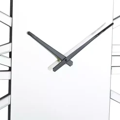 Kirklands Home Clocks|Silver Glass Frame Wall Clock