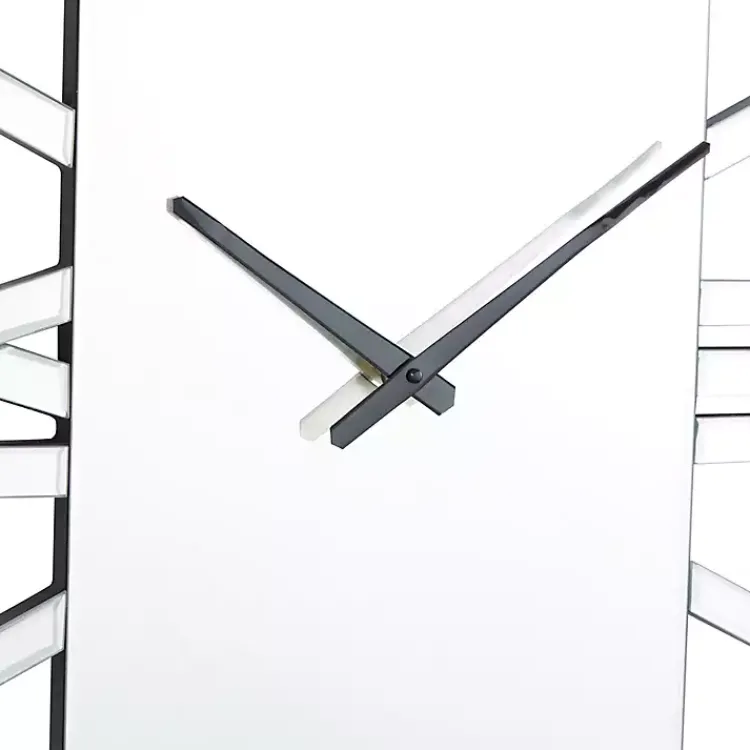 Kirklands Home Clocks|Silver Glass Frame Wall Clock