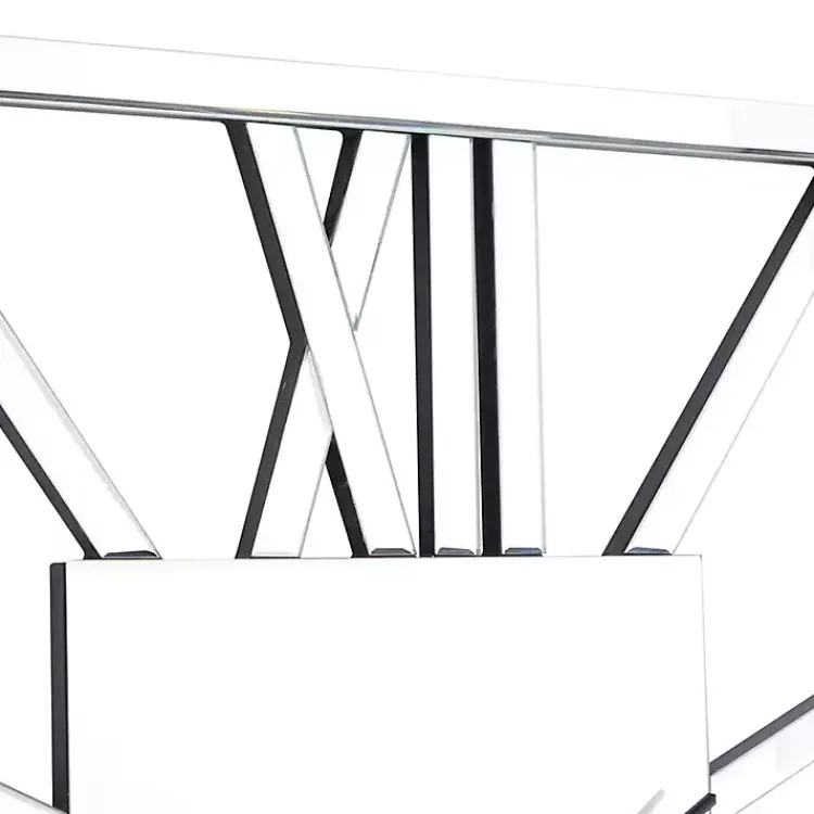 Kirklands Home Clocks|Silver Glass Frame Wall Clock