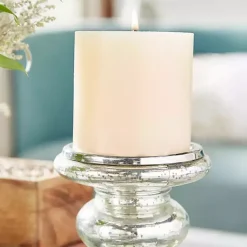 Sale Glass Ornate 2-pc. Pillar Candle Holder Set Candle Holders
