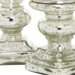Sale Glass Ornate 2-pc. Pillar Candle Holder Set Candle Holders