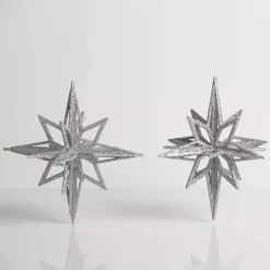 Glitter Starburst Ornaments, Set of 2 Christmas Ornaments