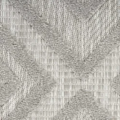 Kirklands Home Outdoor Rugs|Gray Diamond Indoor/Outdoor Area Rug, 4x6 Silver
