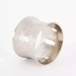 Kirklands Home Kitchen Accessories|Hammered Metal Napkin Rings, Set of 4 Silver