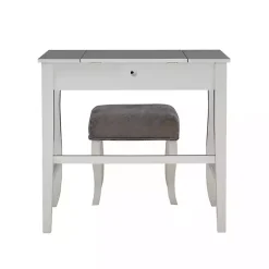 Kirklands Home Dressers & Chests|Silver Harper Flip-Top 2-pc. Vanity Set Gray