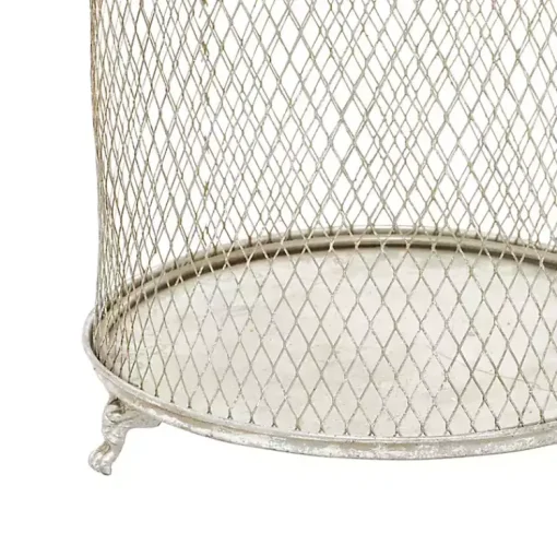 New Metal Bird Cage Cloche Lanterns, Set of 2 Lanterns