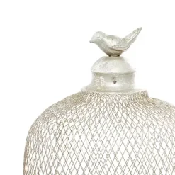 New Metal Bird Cage Cloche Lanterns, Set of 2 Lanterns