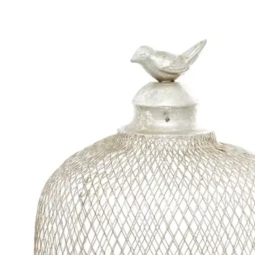 New Metal Bird Cage Cloche Lanterns, Set of 2 Lanterns