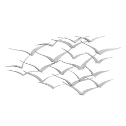 Kirklands Home Wall Plaques|Metal Flock of Birds Wall Plaque Silver