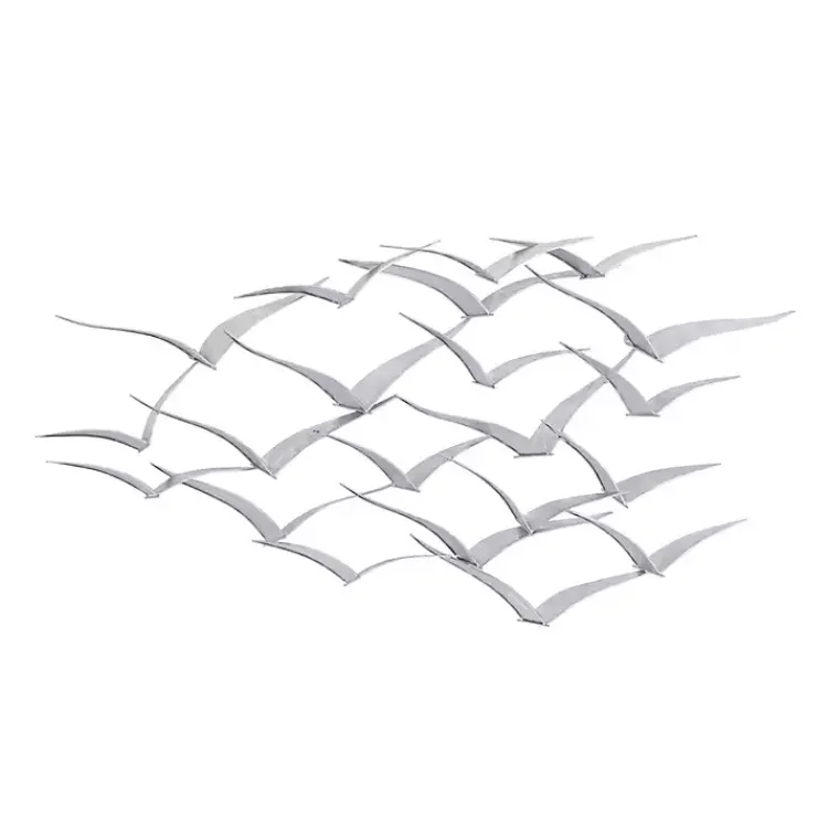 Kirklands Home Wall Plaques|Metal Flock of Birds Wall Plaque Silver