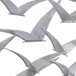 Kirklands Home Wall Plaques|Metal Flock of Birds Wall Plaque Silver