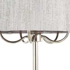 Kirklands Home Table Lamps|Silver Metal Lila Table Lamp