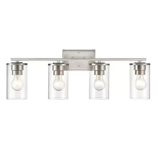Kirklands Home Flush Mount Lighting|Metal Modern Vanity Light Silver