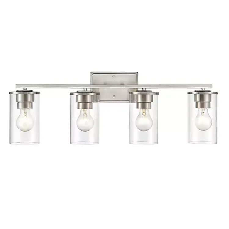 Kirklands Home Flush Mount Lighting|Metal Modern Vanity Light Silver