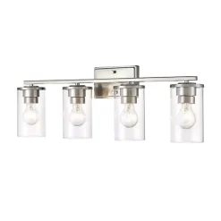 Kirklands Home Flush Mount Lighting|Metal Modern Vanity Light Silver