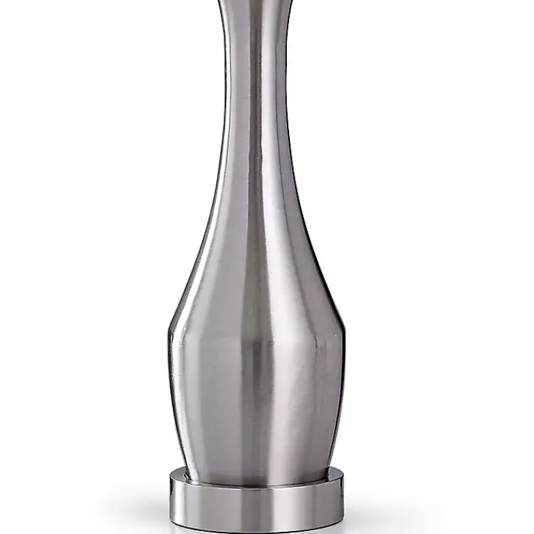 Kirklands Home Table Lamps|Silver Metal Taper Table Lamp White