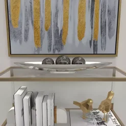 Metallic Canoe Tray Decorative Trays