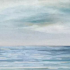 Kirklands Home Canvas Art|Silver Shore Canvas Art Print Blue