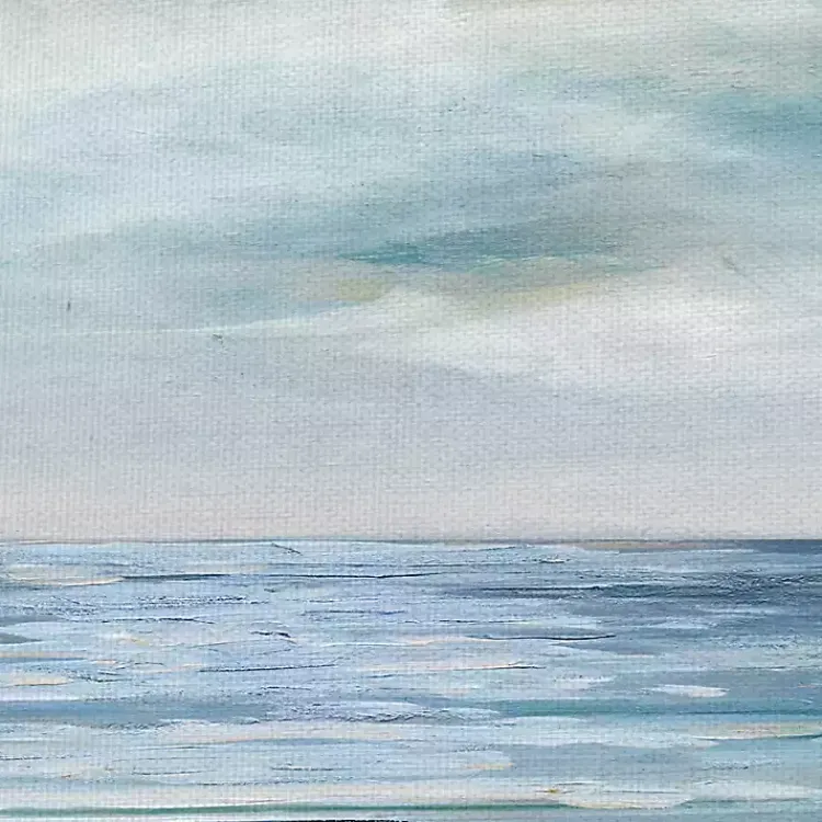 Kirklands Home Canvas Art|Silver Shore Canvas Art Print Blue