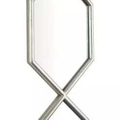 Kirklands Home Decorative Mirrors|Slim Stacked Hexagons Wall Mirror Silver