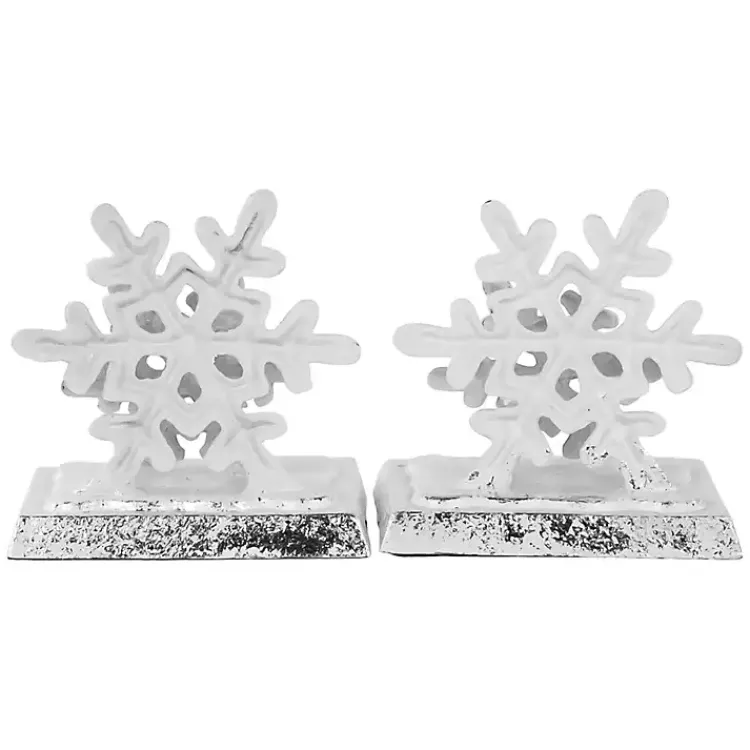 Online Silver Snowflake Stocking Holders, Set of 2 Christmas Stockings & Stocking Holders