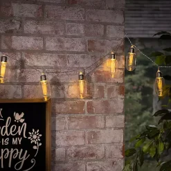 Kirklands Home Outdoor Lighting|Solar Bullet Outdoor String Lights Silver