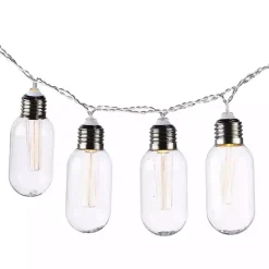 Kirklands Home Outdoor Lighting|Solar Bullet Outdoor String Lights Silver