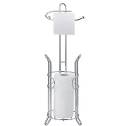 Kirklands Home Bathroom Accessories|Toilet Paper Storage Stand Silver