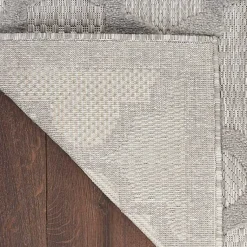 Kirklands Home Outdoor Rugs|Silver Trellis Indoor/Outdoor Area Rug, 5x7 Gray