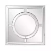 Kirklands Home Decorative Mirrors|Silver Windowpane Square Wall Mirror