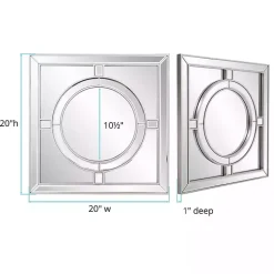 Kirklands Home Decorative Mirrors|Silver Windowpane Square Wall Mirror