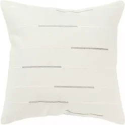 Best Silver Woven Lines Throw Pillow Pillows