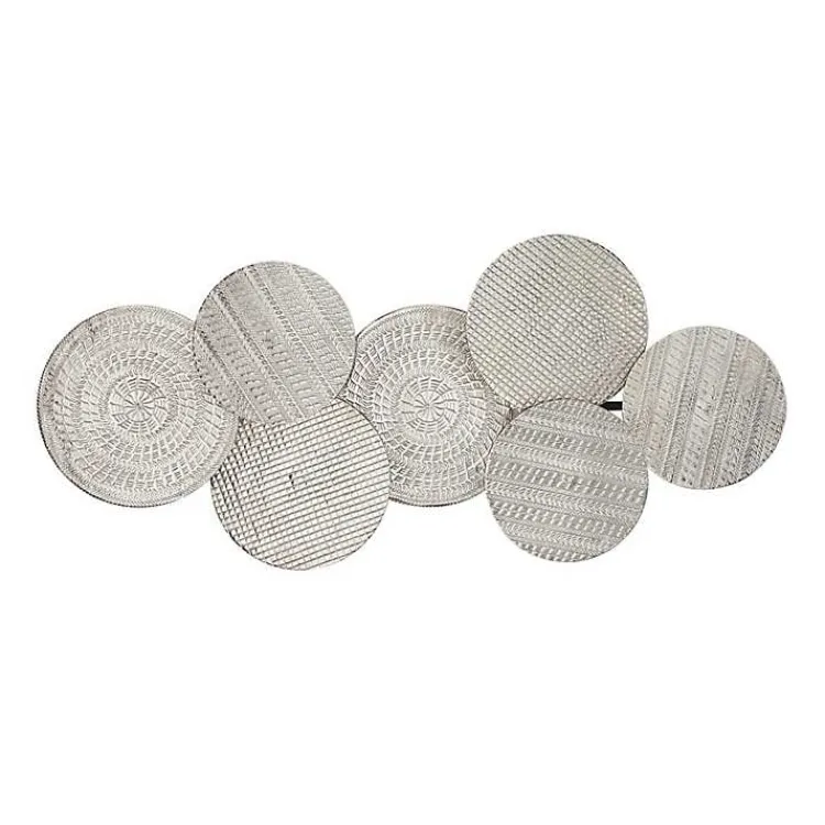 Kirklands Home Wall Plaques|Silvery Rivers Layered Disks Wall Plaque