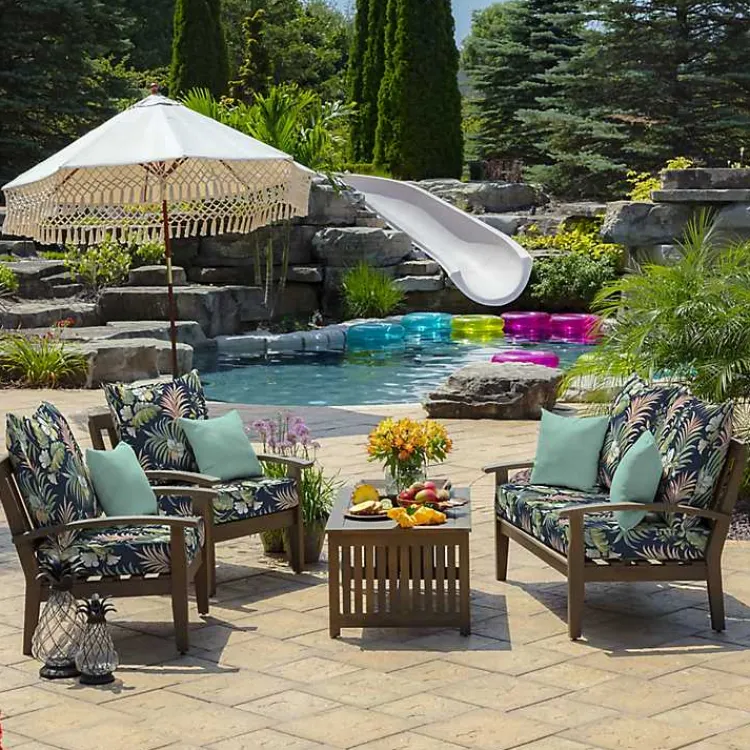 Kirklands Home Outdoor Cushions & Pillows|Simone Tropical 2-pc. Outdoor Deep Seat Cushion