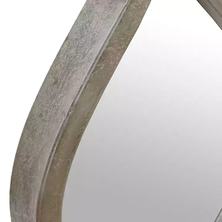 Kirklands Home Decorative Mirrors|Single Silver Raindrop Panel Mirror, 6.25x58.75