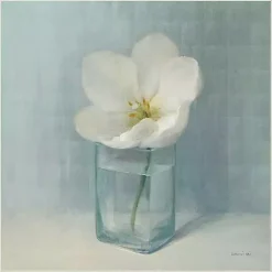 Kirklands Home Canvas Art|Single White Tulip Framed Canvas Art Print