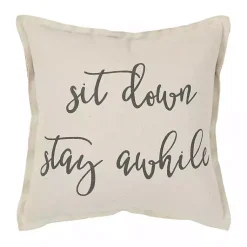 Sale Sit Down Stay Awhile Accent Pillow Pillows