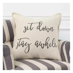 Sale Sit Down Stay Awhile Accent Pillow Pillows