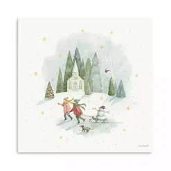 Hot Skating Winter Wonderland Canvas Art Print Christmas Art & Wall Decor