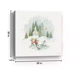 Hot Skating Winter Wonderland Canvas Art Print Christmas Art & Wall Decor