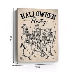 Hot Skeleton Halloween Party Canvas Art Print Halloween