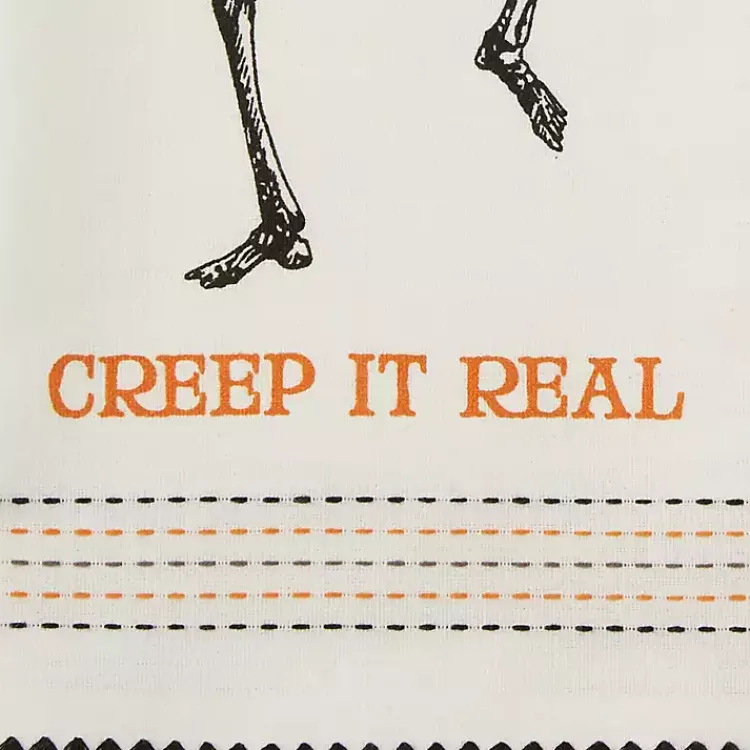 Kirklands Home Kitchen Accessories|Skeletons Printed Assorted Dishtowels, Set of 3