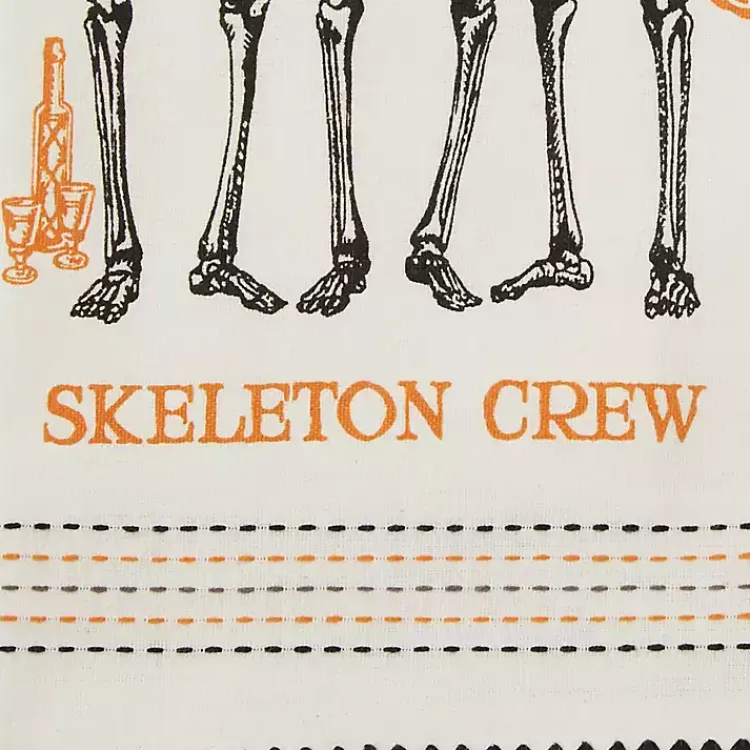 Kirklands Home Kitchen Accessories|Skeletons Printed Assorted Dishtowels, Set of 3