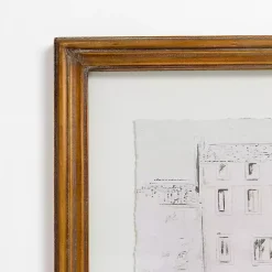Kirklands Home Framed Art|Sketched City Street Framed Art Print White
