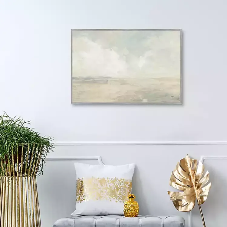 Kirklands Home Canvas Art|Sky and Sand Crop Framed Canvas Art Print Gray