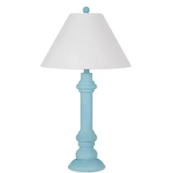 Kirklands Home Table Lamps|Sky Blue Coastal Ariel Table Lamps, Set of 2