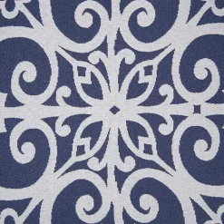 Kirklands Home Accent Chairs|Sky Fretwork Upholstered High Back Recliner Blue