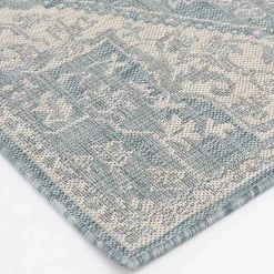 Kirklands Home Outdoor Rugs|Sky Medallion Lava Indoor/Outdoor Area Rug, 5x7 Blue