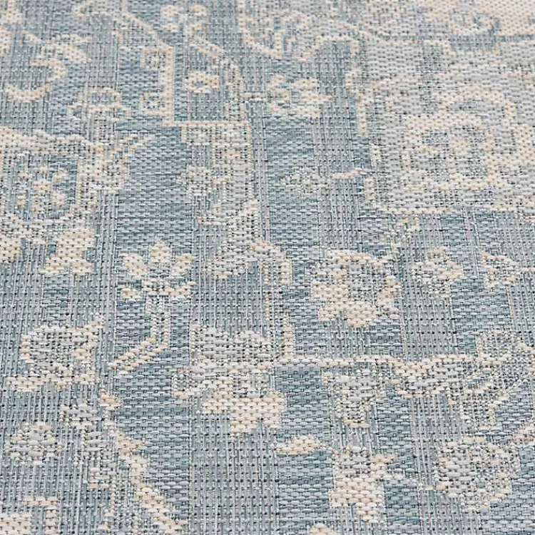 Kirklands Home Outdoor Rugs|Sky Medallion Lava Indoor/Outdoor Area Rug, 6x9 Blue